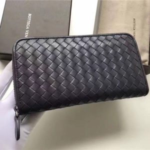 Bottega Veneta Zip Around Wallet Purple